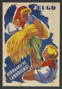 703234 Propaganda-affiche van de Germaansche Landdienst.
